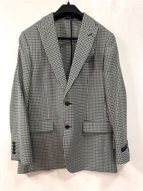 NEW Stafford Wool Blend Sport Coat Blazer Jacket Green Mens 40R $198 Houndstooth